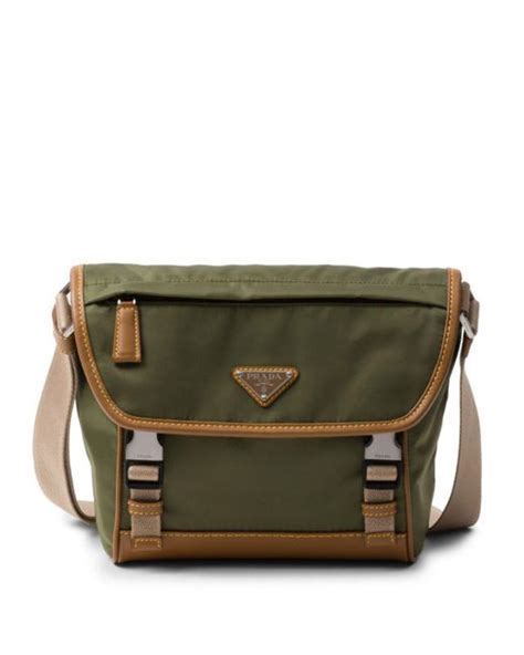 prada green messenger bag